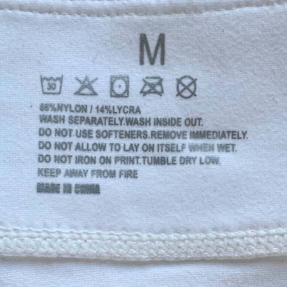 New colorskin Cropped Sport Jacket Half Zip White M Thumb Holes Athletic Workout - Picture 11 of 11